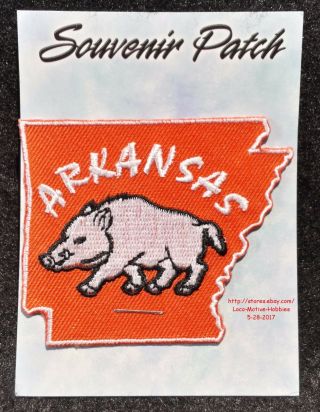 Lmh Patch Badge Arkansas School Razorbacks Razorback Hog Hogs Symbol Logo 2 - 5/8 "