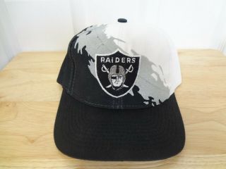 Vintage Oakland Raiders Splash Snapback Hat Logo 7 Slightly Check Pics Nfl