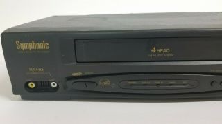 Symphonic SL - 240B VCR VHS 4 - Head Video Cassette Recorder Player 2