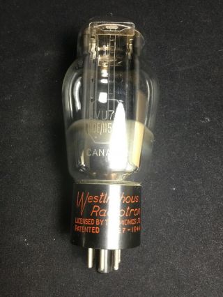 Westinghouse (canada) U71 (vu71) 5u4g Coke Bottle Rectifier Vacuum Tube B.  6736