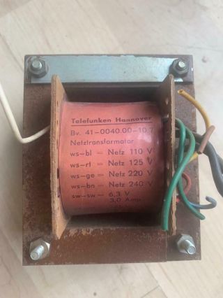 Telefunken Power Transformer For Tube Radio Or Amplifier 110 - 240v / 6.  3 // 261v