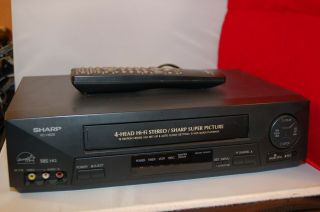 Sharp 4 Head Hi Fi Stereo Picture Vhs Vcr Recorder Vc - H820u With Remote