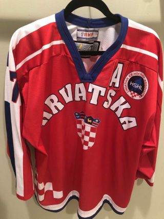 Croatian National Team Player Worn Hockey Jersey - Size L