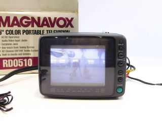 Magnavox Ac/dc 5 Inch Color Tv / Monitor Retro Gaming W/ Ac Cord,  Box