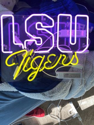 Lsu Tigers Sports Team Real Neon Sign Beer Bar Home Light Fast Ship 16x13