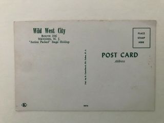 Vintage Wild West City Netcong NJ Postcard Stagecoach Hold up 2