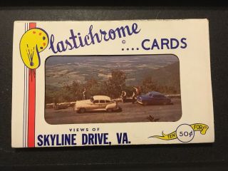 Vtg Shenandoah National Park Skyline Drive Plastichrome Picture Booklet Virginia