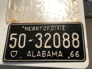 1966 Marshall County Alabama “car” License Plate (paint)