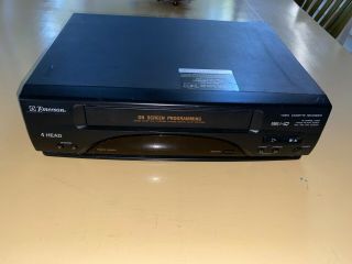 Emerson Vcr4010a 4 Head Video Cassette Recorder Vcr Vhs Hq With Av Cable