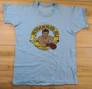 Vintage Ultra Rare Muhammad Ali T - Shirt October 2 1980 Vegas Large Holmes Ali