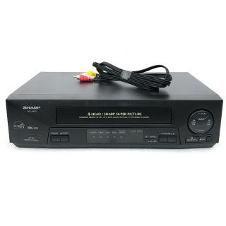 Sharp Vc A410u Vhs Player Vcr 4 Head Video Cassette Recorder &