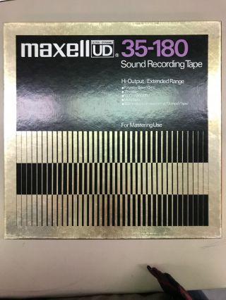 Maxell Ud 35 - 180 Sound Recording Tape 10.  5 " Reel Metal Mastering Gold