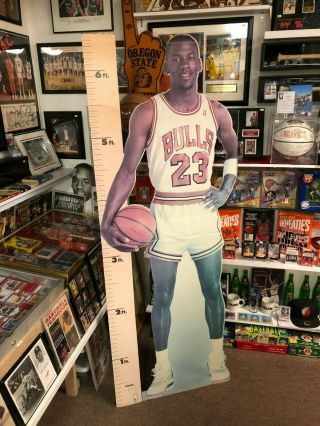 Michael Jordan Chicago Bulls Life Size Cardboard Stand Up 1987 Measure Up 6 