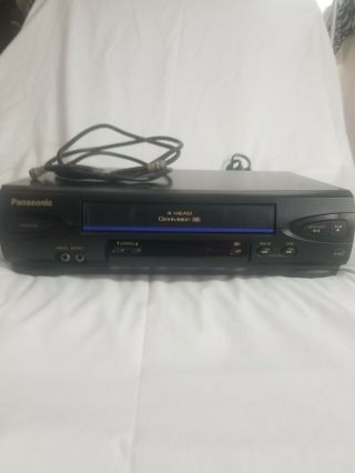 Panasonic Pv - V4022 - A4 Head Omnivision Vhs Vcr Player Works/tested With Coax Cord