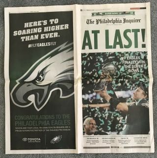 Eagles Bowl Lii 52 Philadelphia Inquirer/daily News Newspapers And Items