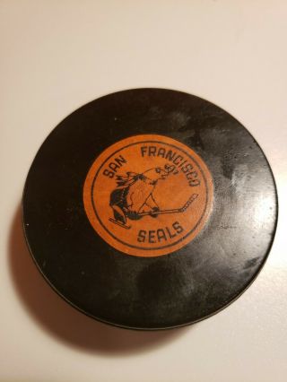 1964 - 67 San Francisco Seals Whl Art Ross Converse Hockey Puck Rare Variation