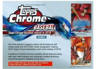 2018 Topps Chrome Baseball Complete Set 1 - 200,  Update Set Hmt1 - Hmt100