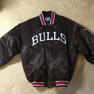 Rare Authentic Starter Jacket Chicago Bulls Bronze/black Nba Like Size Xl