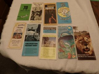 9 Vintage Travel Brochures Texas 1960 - 70 