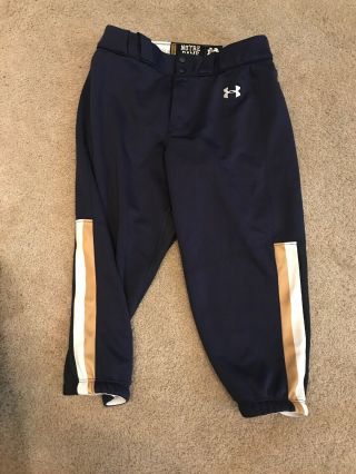 2018 Team Issued University Of Notre Dame Softball Under Armour Game Pants 9