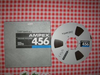 Vg,  Ampex Grand Master 456 Nab Metal Reel 10.  5 Reel Tape 2500’ X ¼”” 6
