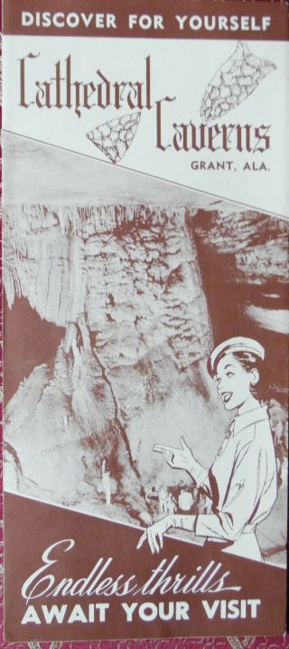 Vintage Travel Brochure Cathedral Caverns Grant Alabama