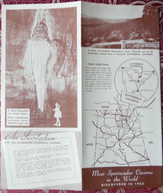 Vintage Travel Brochure Cathedral Caverns Grant Alabama 3