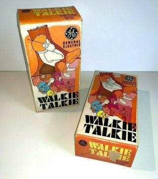 2x Cib 1969 Vintage Ge Walkie Talkie Ys7110