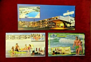 Thunderbird Motel Daytona Beach Florida Vintage Postcards 3 Cards
