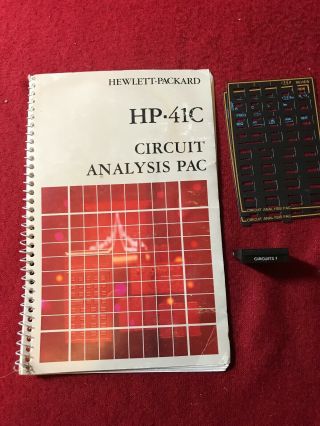 Circuits Analysis Pac Module For Hp 41cx Calculators