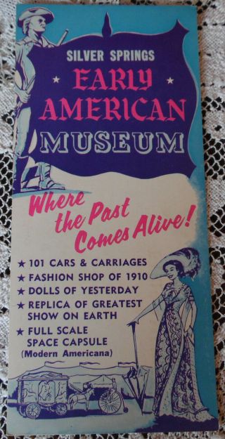 Vintage Florida Brochure Silver Springs Early American Museum