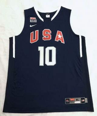 Authentic 2010 Nike Usa Basketball Olympic Kobe Bryant Away Jersey Size Xl