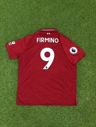Liverpool Authentic Nb Jersey Home Shirts 2018 - 19 9 Firmino Size Xl
