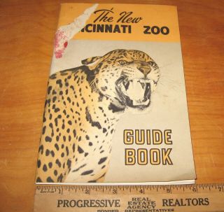 Vintage 1953 The Cincinnati Zoo Guide Book 104 Pages 6 X 9 Inches