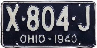 1940 Ohio License Plate (gibby Good)