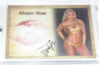 Mandy Rose Authentic Autograph Kiss Card Collectors Expo Wwe Auto