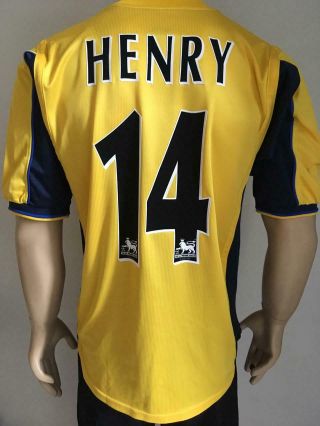 Arsenal Shirt Away 1999 2000 2001 Name Set Sporting Id Henry France First Goal