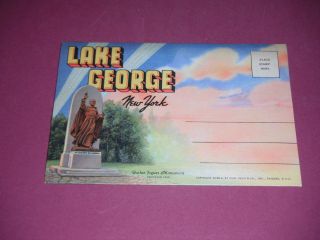 1941 Souvenir Postcard Folder Lake George York