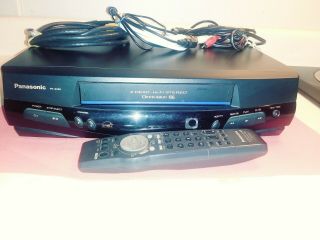Panasonic Vcr/vhs Player Recorder 4 Head Pv - 8450 W/ Remote And Cables