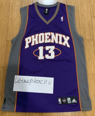 Authentic Adidas Steve Nash Phoenix Suns Purple Jersey Size 40 Mens