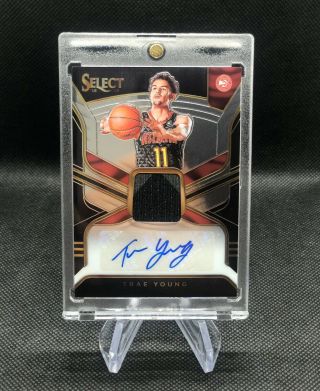 2018 - 19 Select Trae Young Rc Rookie Jersey Auto Autograph /199