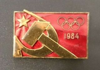 1984 Olympic Games Soviet Union (ussr) Official Olympic Team Member Pin Badge