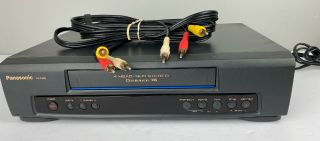 Panasonic Pv - 7450 4 Head Omnivision Vcr Vhs Player W/ Av Cables No Remote