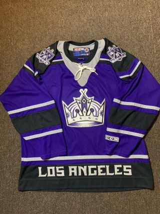 Los Angeles Kings Authentic Ccm Nhl Hockey Jersey - Stitched Logos Men’s Size Xl