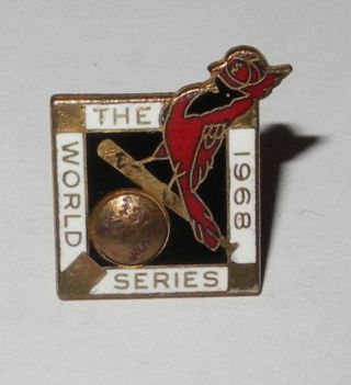 1968 Baseball St Louis Cardinals World Series Media Press Pin Button Balfour