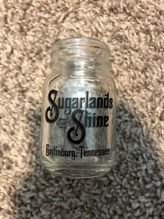 Sugar Lands Shine Shot Glass Jar Look Small Gatlinburg Tennessee