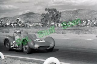 1960 Sports Car Racing Photo Negative Carroll Shelby Maserati / Ford Vs Ferrari