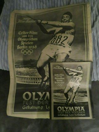 Prg,  Poster From 1.  Movie By Leni Riefenstahl On Olympic Games 1936 In Berlin