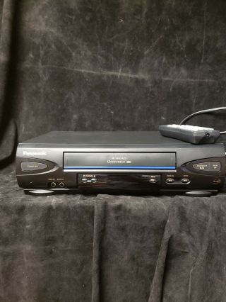 Panasonic Vcr With Remote Pv - V4022 Vhs Player Recorder 4 Head Hi - Fi Mono Vcr