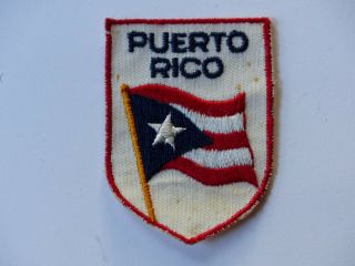 Puerto Rico Flag Bandera Vintage Embroidered Travel Souvenir Patch Insignia